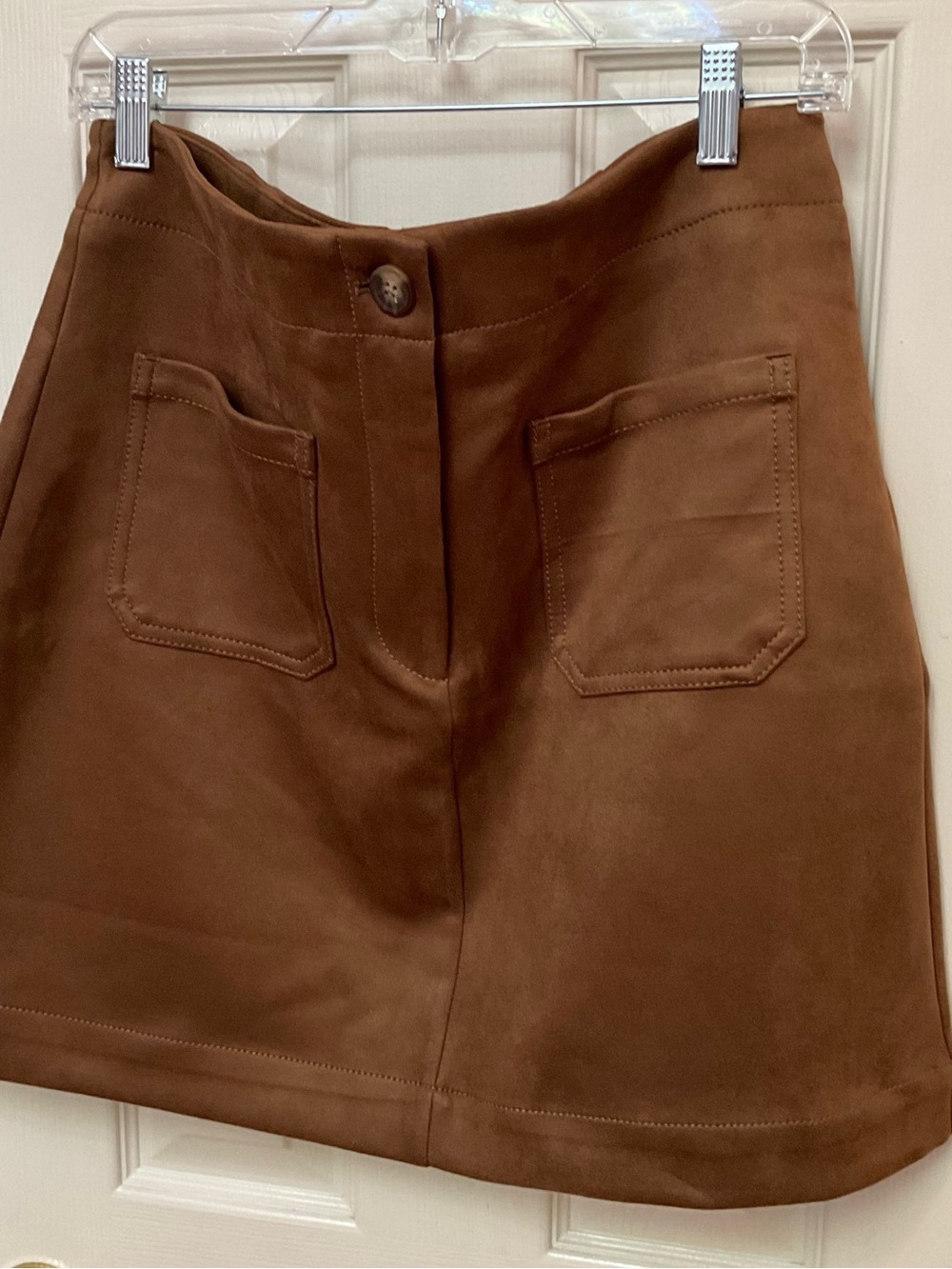 LOFT SUEDE SKIRT FAUX LEATHER. NWT